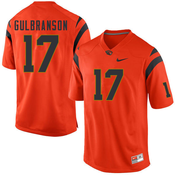 Men #17 Ben Gulbranson Oregon State Beavers College Football Jerseys Sale-Orange